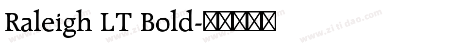 Raleigh LT Bold字体转换